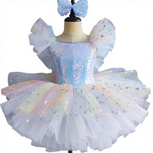 Robes de <span class=keywords><strong>danse</strong></span> classiques en coton et élasthanne pour bébés filles, tutu de ballet pour enfants - Product Image 4