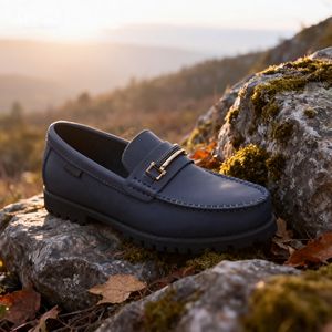 Mocasines para hombre para todas las estaciones, cómodos, suaves, antideslizantes, para conducir, con cierre de cordones, logotipo personalizable al por mayor, de piel auténtica - Product Image 5