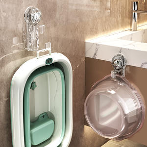 Support mural à ventouse transparent rectangulaire sans perçage pour rangement de cuisine et salle de bain - Product Image 4