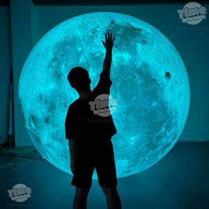 Tiempo inflable duradero resistente a la intemperie grande inflable LED Luna planeta bola globo logotipo personalizado para uso publicitario al aire libre - Product Image 5