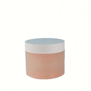 Tarro Cosmético de Lujo Blanco Esmerilado de 100g con Tapa de Rosca de Plástico para Crema de Cuidado de la Piel, Lápiz Labial, Pestañas Postizas, Polvo Suelto - Product Image 1