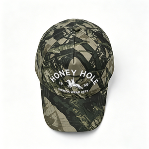 Retro 1969 VIRMOA WEAR DEPT Embroidered Camouflage 5-Panel Cotton Yarn Baseball <b>Cap</b>-Unisex Casual Four Seasons - Product Image 5