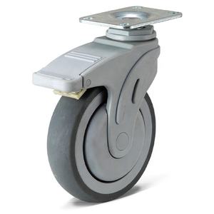 Roulette d'équipement hospitalier de 4 pouces Roulette Hopital Lockable 100mm TPR Medical Casters Wheel - Product Image 2