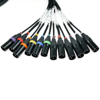 Câbles audio DMX XLR 12 canaux ABCCABLS, âme OFC 99,99 %, gaine en PVC, plage de fréquences 20 Hz-20 kHz, utilisation pour haut-parleurs et projecteurs