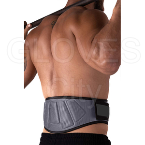 Cinturones de levantamiento de pesas ajustables de neopreno gris Logotipo personalizado GIMNASIO Ejercicio Seguridad Fitness Guantes GUANTES City Sialkot Protector - Product Image 4