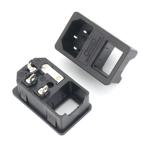 Competitively Priced Black ABS Copper Industrial <strong>Power</strong> <strong>Socket</strong> with 10A Nylon <strong>Plug</strong> and <strong>Socket</strong> Glass <strong>Fuse</strong> - Product Image 2