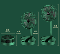 Ventilateur de bureau portable avec hauteur réglable pour voyage camping tente chambre bébé enfants, rechargeable et super silencieux