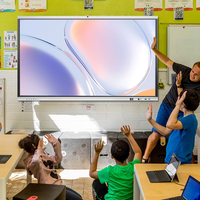 Pantalla Plana Interactiva RK3588 de 65, 75 y 86 Pulgadas, Pantalla Táctil de 40 Puntos, Pizarra Inteligente con Cámara para Enseñanza, Compatible con Google EDLA