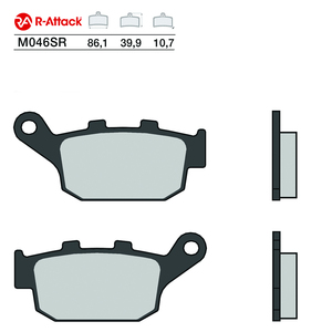 ผ้าเบรกมอเตอร์ไซค์ R-Attack M046SR แบบซินเทอร์ทองแดง สำหรับล้อหลัง ได้รับการรับรองมาตรฐาน R90 - Product Image 1