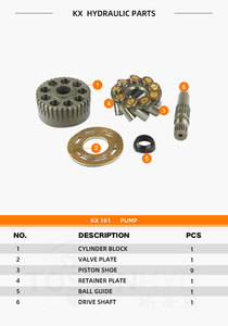 Repuestos para Bomba Hidráulica de Cosechadora KX161, 50 Bares, Conexión de 0.5 1/4 Pulgadas, 1 Etapa - Product Image 4