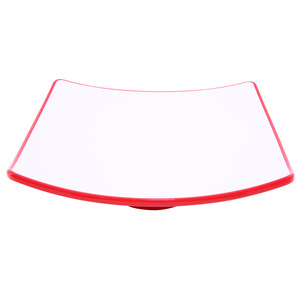 Melamine <b>Plate</b> Irregular Shape Red White Two Tone For Hot Pot Barbecue Party Use - Product Image 5