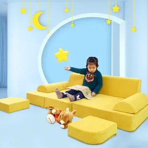 Saien prezzo di fabbrica regali per bambini giocano divani ad alta densità blocchi di schiuma in pelle scamosciata divano soggiorno divano <span class=keywords><strong>mobili</strong></span> - Product Image 6