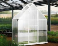 Serre en polycarbonate à 1 pétale personnalisable et écologique, revêtement en aluminium blanc en poudre, bonne isolation thermique pour les jardins