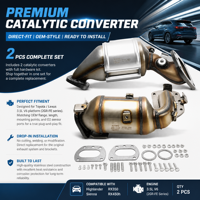 Convertisseur catalytique 2 pièces pour Toyota Highlander Sienna Lexus RX350 RX450h