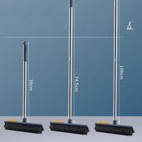 Brosse à poils rigides pour le coin du sol Brosse à récurer les carreaux de la salle de bain Brosse à récurer les sols avec grattoir