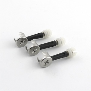 Conector Tres en Uno Hardibosi, Niquelado, de Hierro y Plástico, Herraje para Muebles, Rueda Excéntrica, Fijación para Armarios y Gabinetes - Product Image 2