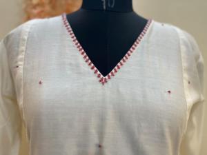 Ensemble Kurta Chanderi pour femmes, vêtements ethniques de créateur, ensemble Kurta, pantalon et dupatta, tenue indienne traditionnelle confortable, vente en gros, exportation - Product Image 6