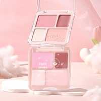 Usine directe MINSHZEE 4 couleurs mat mélangeable surligneur Blush Palette de contour éclaircissant naturel OEM personnalisable