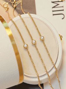 Pulsera de Diamantes Naturales de 0.10ct con Cuentas de Oro de 18K Xinfly, Cadena de Joyería Fina para Bodas y Fiestas - Product Image 3