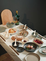 Service de Table en Céramique de Luxe 52 Pièces Style Nordique, Vaisselle en Porcelaine Fine, Bols et Assiettes, Compatible Micro-ondes, Idéal pour un Cadeau de Pendaison de Crémaillère