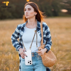 PU Leather Cross-Body Handbag Strap Luxury <strong>Mobile</strong> <strong>Phone</strong> <strong>Bag</strong> <strong>Shoulder</strong> Lanyard Metal Chain Replacement DIY <strong>Bags</strong> Handles Straps - Product Image 6