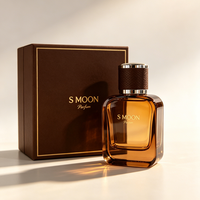 Flacon de parfum en verre de luxe le plus vendu, 100 ml, 50 ml, flacon de parfum brun dégradé avec emballage en boîte et couvercle de luxe