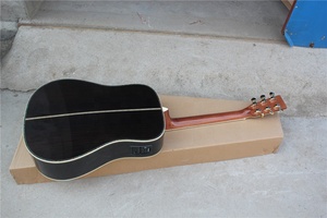 Flyoung Natural Wood Color 41 Inch Acoustic Guitar D45 Model <b>Top</b> Solid Classical Guitar Flower Inlay - Product Image 5