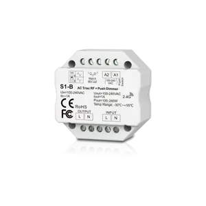 Беспроводной диммер и переключатель Skydance S1-B 1.5A 100-240VAC AC Triac RF с 1 каналом для светодиодного освещения, светодиодный диммер