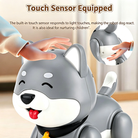 Jouet robot chien interactif avec musique dansante, capteur tactile, sons d'animaux, télécommande infrarouge, robot chien programmable pour enfants