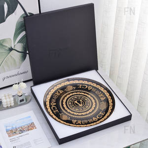 Plateau de luxe V-Series grand format en porcelaine fine de 16 pouces avec motif rond pour la maison – Assiettes et plats - Product Image 1