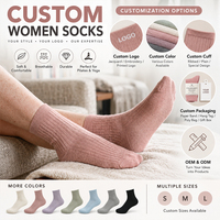 Chaussettes tubulaires côtelées personnalisées avec logo OEM pour femmes et adultes, respirantes, unies, brodées, tricotées, décontractées, vente en gros