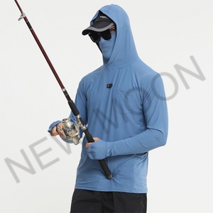 Camisa de Pesca para Hombre, Ligera, con Protección Solar UPF 50+, Manga Larga, Poliéster, con Capucha, Transpirable - Product Image 4