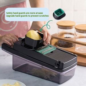 Hachoir Électrique Multifonctionnel Portable en ABS Écologique pour Légumes, Coupe-Oignon, Éplucheur de Pommes de Terre, Trancheuse de Fruits pour Cuisine - Product Image 4