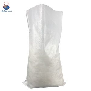Empaque Personalizado GRS, Bolsa Tejida de Polipropileno Transparente Blanca de 10 kg a 100 kg, Reciclable, para Agricultura, Arroz, Harina, Fertilizante - Product Image 1
