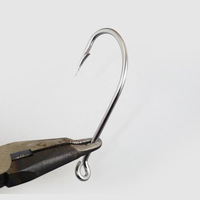 Hameçons circulaires en acier inoxydable, hameçons doubles pour la pêche à la carpe et au poulpe en eau douce et en eau salée