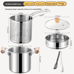 TIANXING Multifuncional Bacon Graxa Recipiente Filtro De Óleo Pote De Filtro De Óleo De Grande Capacidade com Cesta De Fritadeira - Product Image 5
