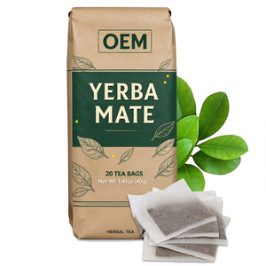 Thé Yerba Mate Naturel OEM, 20 Sachets de Thé en Fibres de Maïs, Caféine, Apporte Énergie, Antioxydant, Renforce l'Immunité, Favorise la Digestion, Soutient la Santé Cérébrale - Product Image 1