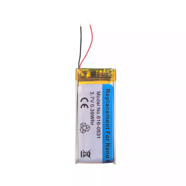 3.7V 110mAh Li-ion Battery Replacement 616-0531 for IPod Nano 6 6th Gen 8GB 16GB MP4 Built-in Battery