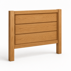 Tête de lit sculptée multifonctionnelle en bois massif pour chambre à coucher, style moderne, avec rangement intégré - Product Image 1
