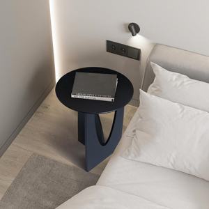 โต๊ะข้างทรงกลมทันสมัยสีดำ สำหรับห้องนั่งเล่นหรือห้องนอน เฟอร์นิเจอร์ตกแต่งบ้าน - Product Image 5