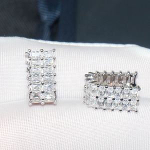 أزياء فاخرة صغيرة مستديرة مرصعة مربعة وعد القرط هدية مجوهرات الزفاف - Product Image 1