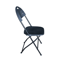 Chaise pliante noire en gros pour la prière, les événements extérieurs, les repas et les cours – Chaise confortable en plastique avec structure en acier