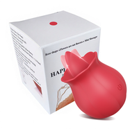 Vibrateur Rose avec Langue Lèche-Clitoris pour Femmes, Stimulateur Clitoridien par Succion, Étanche, Rechargeable par USB, Jouet Sexuel pour Adultes