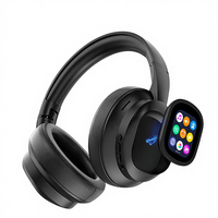 Casque intelligent AI X1 Pro avec ANC, écran de traduction, autonomie de 30h, étanchéité IP65, en métal et cuir, circum-auriculaire, pour téléphone portable