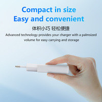 Chargeur mural 20W GaN Tech double port USB-A et Type-C PD2.0 QC3.0, chargeur rapide compact format paume, portable pour iPhone Samsung