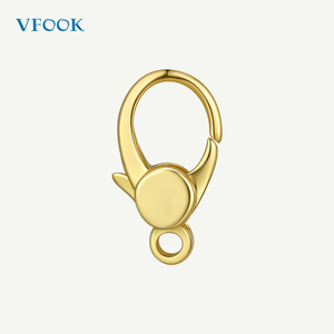 Vfook biểu tượng tùy chỉnh mới tôm hùm <span class=keywords><strong>Clasp</strong></span> với mở nhảy Vòng không bị xỉn màu thực sự rắn vàng trang sức tìm <span class=keywords><strong>Clasp</strong></span> cho vòng cổ làm - Product Image 1