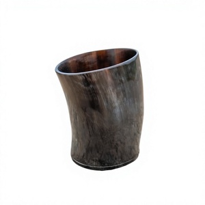 Verre à bière personnalisé en corne de buffle/bœuf polie, gravé sur le thème viking, cadeau d'entreprise écologique pour la revente FAIZA CRAFT FC-8618 - Product Image 2