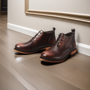 Bottes pour hommes de mode européenne et américaine, bottes de moto, bottes courtes de chevalier, chaussures pour hommes, bottes de style rétro, bottes Martin - Product Image 1