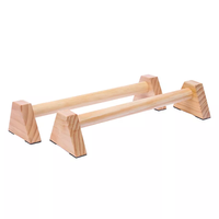 Barres de pompes en bois massif ZJFIT P-153 avec base antidérapante et poignées ergonomiques pour entraînement de force, parallettes et stations de dips (taille personnalisable)