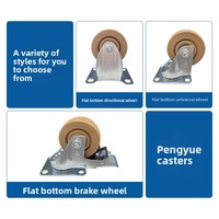 Roue pivotante de cuisson en fibre de verre et nylon marron de 5 pouces, résistante aux hautes températures, pour four vapeur et rôtissoire